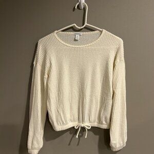 Nordstrom Cream Sweater with Tie